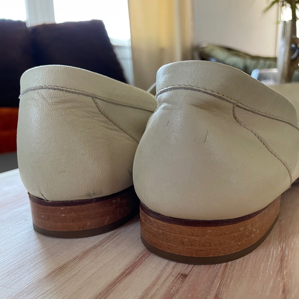 Vintage YSL Saint Laurent Loafers White - Sz 9.5